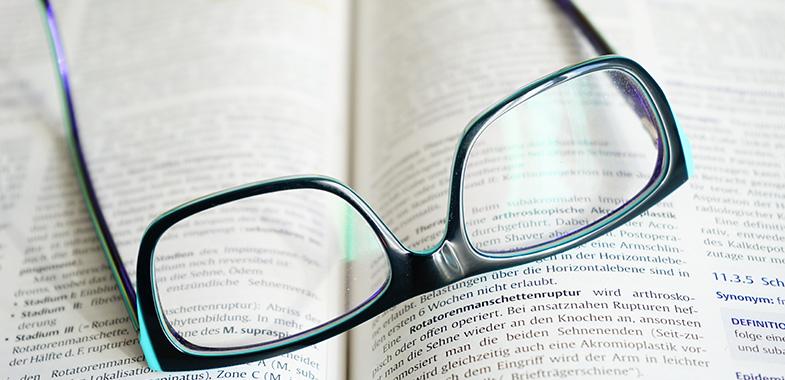 Reading glasses book