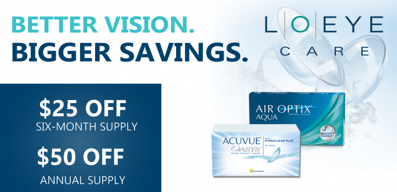 Better Vision. Bigger Savings Contact Lenses